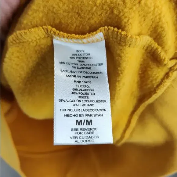 Life is Good Mustard Unisex Hoodie with Mountain Logo, M - Picture 6 of 8